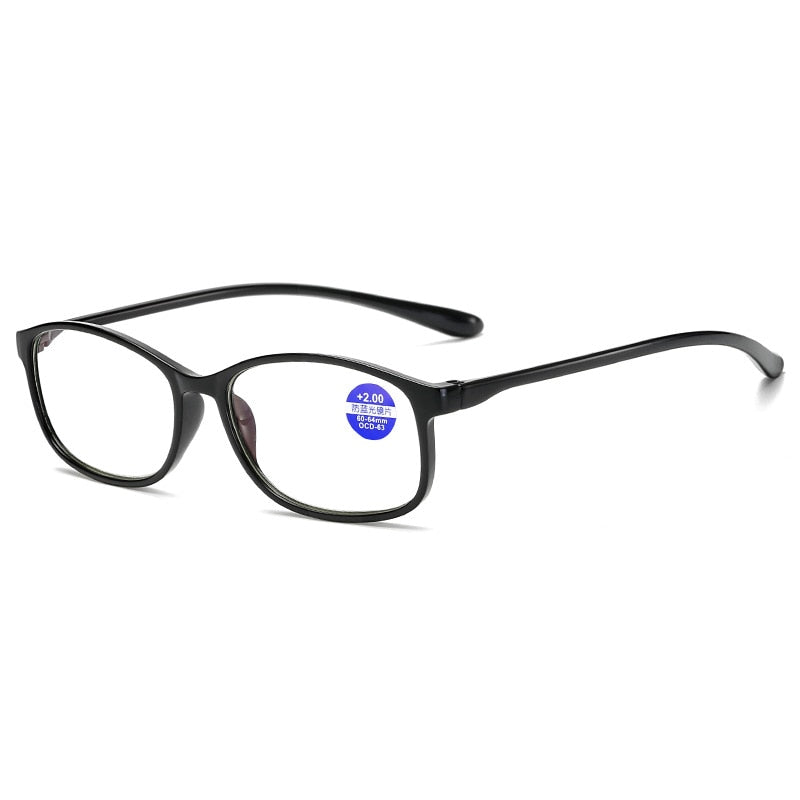 Elbru Anti-Blue Light Reading Glasses Men Women Computer Protect Presbyopia Eyeglasses TR90 Frame Hyperopia Eyewear For Unisex