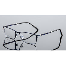 Load image into Gallery viewer, Elbru Anti-blue Light Metal Square Frame Glasses Frame Men Classic Business Full Frame Optical Myopia Eyeglasses
