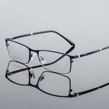 Load image into Gallery viewer, Elbru Anti-blue Light Metal Square Frame Glasses Frame Men Classic Business Full Frame Optical Myopia Eyeglasses