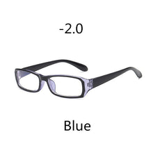 Load image into Gallery viewer, Elbru Anti-blue Light  Square Myopia Glasses Women Men Finished Nearsighted Eyeglasses Diopter -1.0to -4.0 Unisex