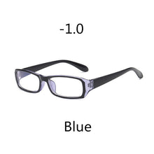 Load image into Gallery viewer, Elbru Anti-blue Light  Square Myopia Glasses Women Men Finished Nearsighted Eyeglasses Diopter -1.0to -4.0 Unisex