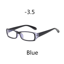 Load image into Gallery viewer, Elbru Anti-blue Light  Square Myopia Glasses Women Men Finished Nearsighted Eyeglasses Diopter -1.0to -4.0 Unisex