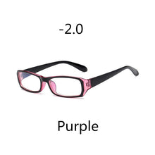 Load image into Gallery viewer, Elbru Anti-blue Light  Square Myopia Glasses Women Men Finished Nearsighted Eyeglasses Diopter -1.0to -4.0 Unisex