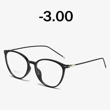 Load image into Gallery viewer, Elbru Cat Eye Finsihed Myopia Glasses With Diopter 0 -0.5 1.0 1.5 2.0 2.5 3.0 3.5 4.0 4.5 5.0 5.5 6.0 Nearsighted Eyeglasses