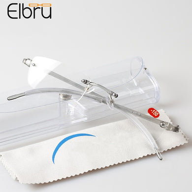 Elbru Chic Ultralight Myopic Glasses TR90 Frameless Glasses Resin Myopia Glasses Prescription Glasses With Diopter -1.0 to -4.0