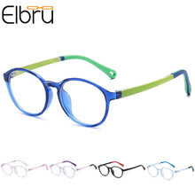 Carica l'immagine nel visualizzatore di Gallery, Elbru Occhiali in silicone per bambini Occhiali ottici rotondi retrò Occhiali da vista Kids Eye Fame per bambini Ragazzi Ragazze Cute Eywear Oculos 