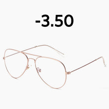 Load image into Gallery viewer, Elbru Classic  Metal Finished Myopia Glasses Nearsighted Glasses Prescription Glasses Diopter -1.0 1.5 2.0 2.5 3.0 3.5 4