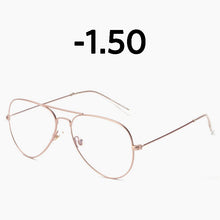 Load image into Gallery viewer, Elbru Classic  Metal Finished Myopia Glasses Nearsighted Glasses Prescription Glasses Diopter -1.0 1.5 2.0 2.5 3.0 3.5 4