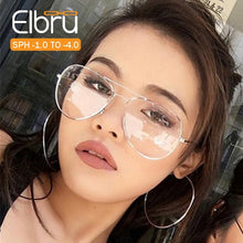 Load image into Gallery viewer, Elbru Classic  Metal Finished Myopia Glasses Nearsighted Glasses Prescription Glasses Diopter -1.0 1.5 2.0 2.5 3.0 3.5 4
