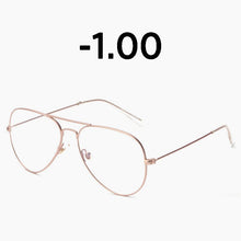Load image into Gallery viewer, Elbru Classic  Metal Finished Myopia Glasses Nearsighted Glasses Prescription Glasses Diopter -1.0 1.5 2.0 2.5 3.0 3.5 4