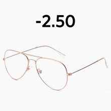 Load image into Gallery viewer, Elbru Classic  Metal Finished Myopia Glasses Nearsighted Glasses Prescription Glasses Diopter -1.0 1.5 2.0 2.5 3.0 3.5 4