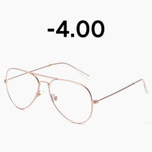 Load image into Gallery viewer, Elbru Classic  Metal Finished Myopia Glasses Nearsighted Glasses Prescription Glasses Diopter -1.0 1.5 2.0 2.5 3.0 3.5 4