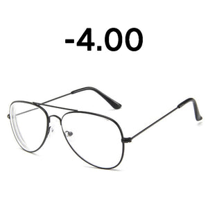 Elbru Classic  Metal Finished Myopia Glasses Nearsighted Glasses Prescription Glasses Diopter -1.0 1.5 2.0 2.5 3.0 3.5 4