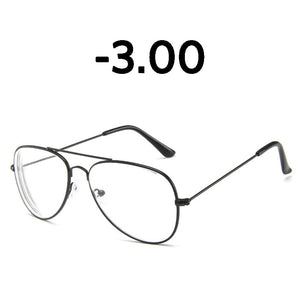Elbru Classic  Metal Finished Myopia Glasses Nearsighted Glasses Prescription Glasses Diopter -1.0 1.5 2.0 2.5 3.0 3.5 4