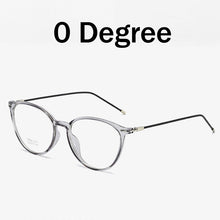 Load image into Gallery viewer, Elbru Diopter 0 -0.5 1.0 1.5 2.0 2.5 3.0 3.5 4.0 4.5 5.0 5.5 6.0 Myopia Glasses  Transparent Cat Eye Frame Myopic Eyewear