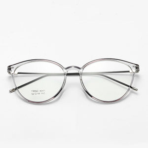 Elbru Diopter 0 -0.5 1.0 1.5 2.0 2.5 3.0 3.5 4.0 4.5 5.0 5.5 6.0 Myopia Glasses  Transparent Cat Eye Frame Myopic Eyewear