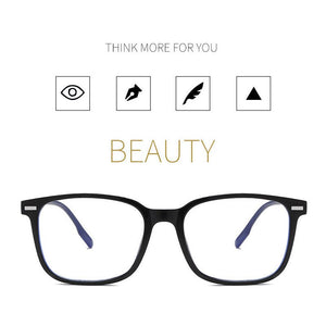 Elbru Anti-blue Light Optical Glasses Men Clear Lens Computer Glasses Women Square Ultra-light Glasses Frame Eyeglasses