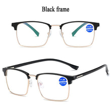 Load image into Gallery viewer, Elbru TR90 Half Frame Metal Reading Glasses High Definition Men&#39;s Business Presbyopic Glasses +1.0 1.5 2.0 2.5 3.5 +4.0