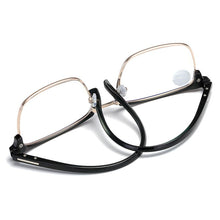 Load image into Gallery viewer, Elbru TR90 Half Frame Metal Reading Glasses High Definition Men&#39;s Business Presbyopic Glasses +1.0 1.5 2.0 2.5 3.5 +4.0