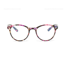 Carica l&#39;immagine nel visualizzatore di Gallery, Elbru Finished Myopia Glasses Women 0 -0.5 1.0 1.5 2.0 2.5 3 3.5 4 4.5 5.0 5.5 6 Retro Floral Print Myopia Optical Glasses Frame