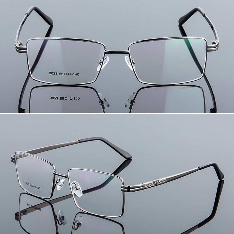 Elbru Men Titanium Alloy Glasses Frame Male Square Ultralight Eye Glasses Prescription Eyeglasses Metal Frame Glasses