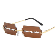 Load image into Gallery viewer, New Fashion Lady Rimless Square Blade Sunglasses Women Men Vintage Small Sun Glasses Female UV400 Frameless Punk Sunshades