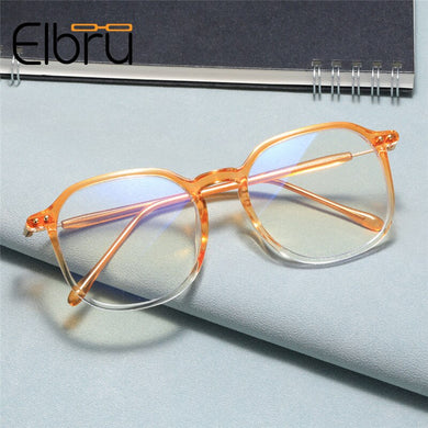 Elbru Oversized Square Glasses Frame Anti-blue Light Optical Glasses Men and Women Computer Eyeglasses Eyewear