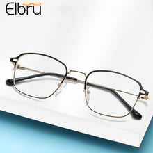 Load image into Gallery viewer, Elbru Style Anti-blue Light Glasses Frame Soft Half-frame Metal Frame Vintage Clear Lens Optical Sepectacles Unisex Eyewear