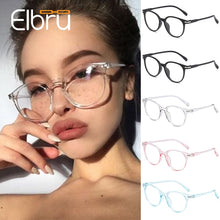 Carica l&#39;immagine nel visualizzatore di Gallery, Elbru Optical Eye Glasses Frames for Women Men Ultralight Eyeglasses Frame Female Male Transparent Black Pink Blue oculos