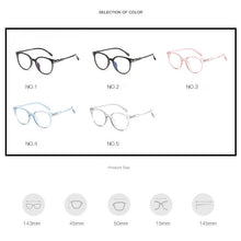 Carica l&#39;immagine nel visualizzatore di Gallery, Elbru Optical Eye Glasses Frames for Women Men Ultralight Eyeglasses Frame Female Male Transparent Black Pink Blue oculos