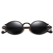 Load image into Gallery viewer, Elbru Retro  Steampunk Oval Sunglasses Gothic Metal Frame Engraved Sunshades Brand Designer UV400 Sun Glasses Male Female