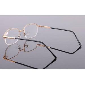 Elbru Rimless Myopia Glasses Men&Women  Gold Frame Lens Shortsighted Eyeglasses Diopter -1.0 -1.5-2.0 -2.5 -3.0 -3.5 -4.0