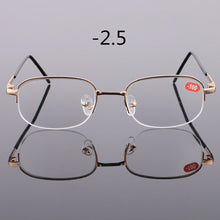Load image into Gallery viewer, Elbru Rimless Myopia Glasses Men&amp;Women  Gold Frame Lens Shortsighted Eyeglasses Diopter -1.0 -1.5-2.0 -2.5 -3.0 -3.5 -4.0