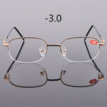 Load image into Gallery viewer, Elbru Rimless Myopia Glasses Men&amp;Women  Gold Frame Lens Shortsighted Eyeglasses Diopter -1.0 -1.5-2.0 -2.5 -3.0 -3.5 -4.0