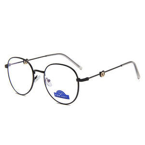 Elbru Ultralight Anti-blue Light Clear Lens Glasses Frame Women&Men Metal Frame Computer Eyeglasses Anti Glare Fake Glasses