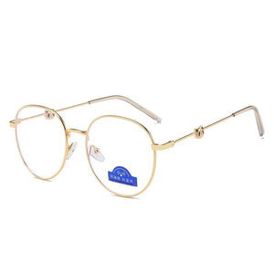 Elbru Ultralight Anti-blue Light Clear Lens Glasses Frame Women&Men Metal Frame Computer Eyeglasses Anti Glare Fake Glasses