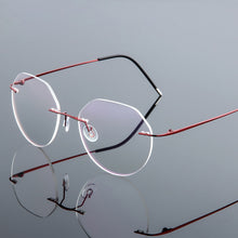 Carica l&#39;immagine nel visualizzatore di Gallery, Elbru Ultralight Eyeglasses Frames Memory Titanium Rimless Reading Glasses Men &amp; Women Presbyopic Eyeglasses Brand Design 2023