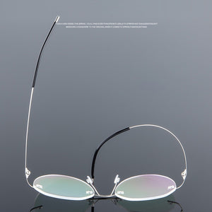 Elbru Ultralight Eyeglasses Frames Memory Titanium Rimless Reading Glasses Men & Women Presbyopic Eyeglasses Brand Design 2023
