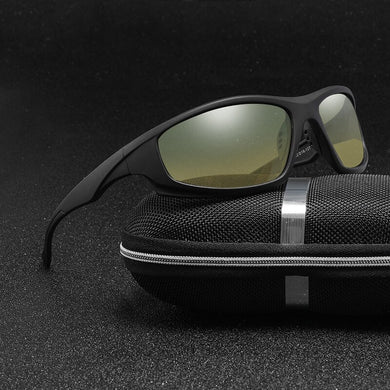 Elbru Vintage Aluminum Polarized Sunglasses Classic Brand Men Driving Sun Glasses Day Night Vision Driver's Eyewear UV400 Oculos