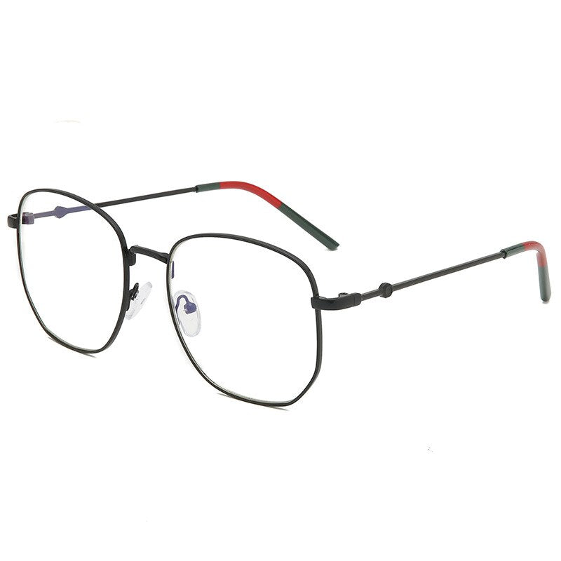 Elbru Vintage Large Square Glasses Frame Transparent Ultra Light Myopia Glasses Frame Eyeglasses Female Eyewear Unisex