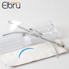 Load image into Gallery viewer, Elbru Vintage Rimless Finished Myopia Glasses Men Women Ultralight Resin Nearsighted Eyeglasses Diopters -1 -2 -2.5 -3 -3.5 -4