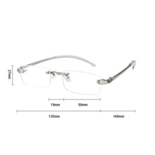 Load image into Gallery viewer, Elbru Vintage Rimless Finished Myopia Glasses Men Women Ultralight Resin Nearsighted Eyeglasses Diopters -1 -2 -2.5 -3 -3.5 -4