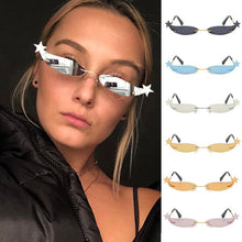 Load image into Gallery viewer, Elbru Vintage Small Sunglasses Women Cat Eye sunglasses Trendy Mirror Eyewear for Women Small Metal Sun Glasses oculos femininos