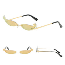 Load image into Gallery viewer, Elbru Vintage Small Sunglasses Women Cat Eye sunglasses Trendy Mirror Eyewear for Women Small Metal Sun Glasses oculos femininos