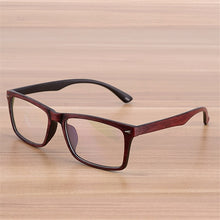 Load image into Gallery viewer, Elbru Vintage Wooden Pattern Glasses Frame Men&amp;Women Retro Optical Spectacle Eyeglasses Ultralight Clear Len Plain Spectacles
