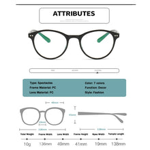 Load image into Gallery viewer, Elbru Women Retro Vintage Round Finished Myopia Glasses for Ladies Nearsighted Eyewear Myopia Eyeglasses 0 Degree -1.0 to -6.0