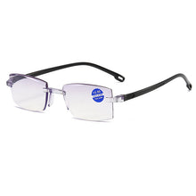 Load image into Gallery viewer, Elderly Smart Zoom Anti-blue Light Reading Glasses Anti-radiation Reading Glasses Far and Dual-use frameless Glasses