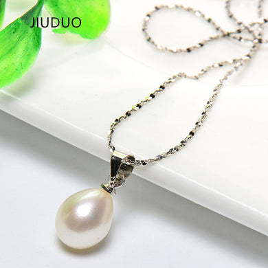 Elegant Big Real Natural Pearl Necklaces & Pendants For Women/Ladies/Girls Fine Jewelry 925 Pure Sterling Silver