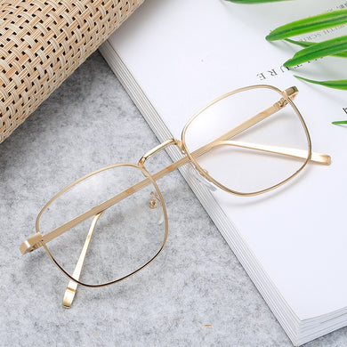 Elegant Retro Classic Metal Frame Glasses Women Brand Designer Optical Glasses Frame Unisex Square Clear Glasses 2023 New