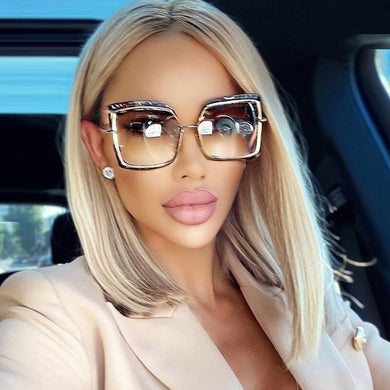 Elegant Woman Square Sunglasses Men Unique Gold Black Shades  Brand Driving Sun Glasses Unisex Female Men zonnebril dames